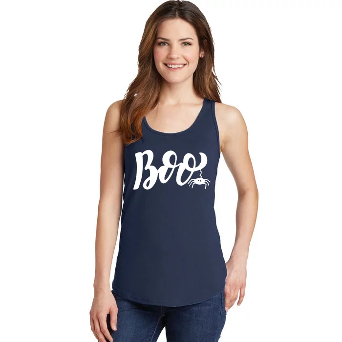 Boo Cut Spider Halloween Ladies Essential Tank