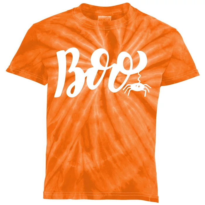 Boo Cut Spider Halloween Kids Tie-Dye T-Shirt