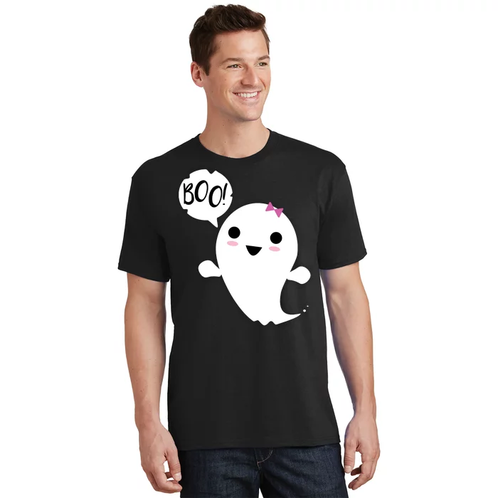 Boo Cute Halloween Girl Ghost T-Shirt