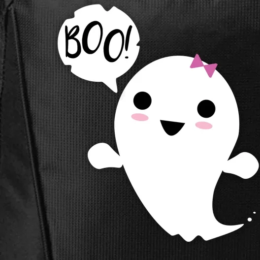 Boo Cute Halloween Girl Ghost City Backpack