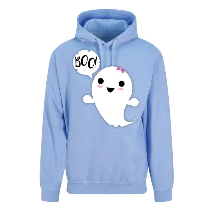 Boo Cute Halloween Girl Ghost Unisex Surf Hoodie