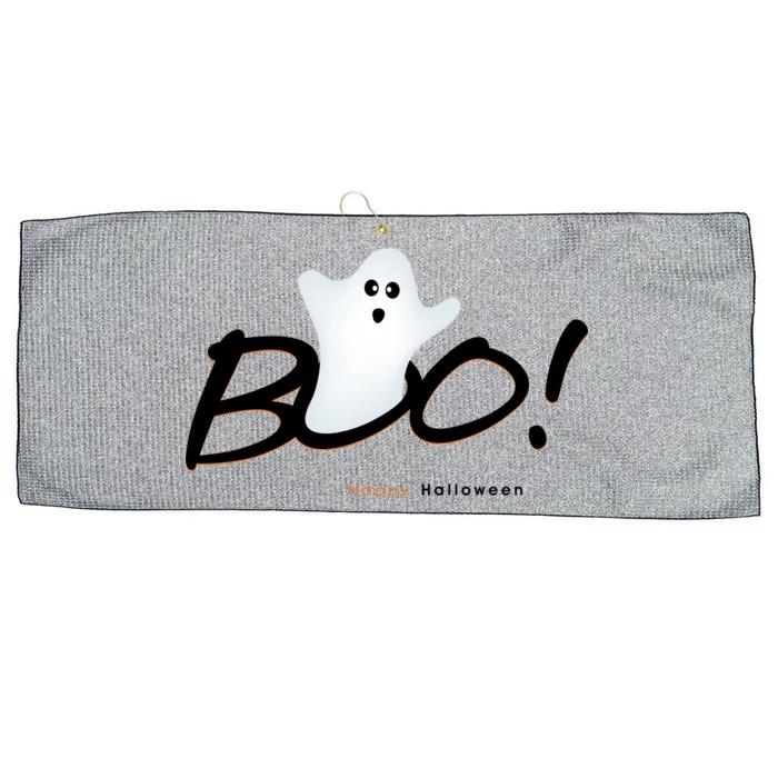 Boo Happy Halloween Ghost Large Microfiber Waffle Golf Towel