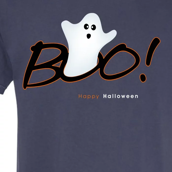 Boo Happy Halloween Ghost Garment-Dyed Heavyweight T-Shirt