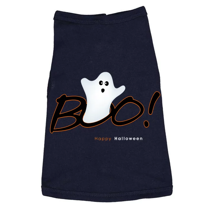 Boo Happy Halloween Ghost Doggie Tank