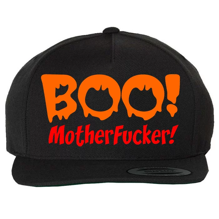 Boo Mother Fucker Wool Snapback Cap