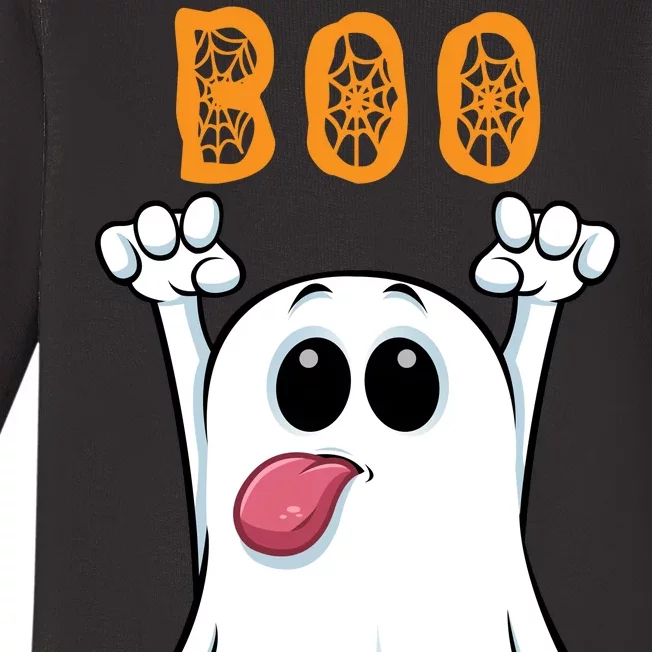 Boo Silly Ghost Baby Long Sleeve Bodysuit