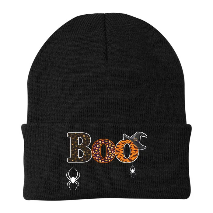 BOO Spiders Witches Logo Knit Cap Winter Beanie