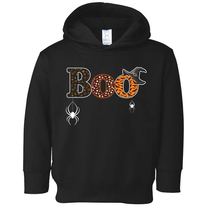 BOO Spiders Witches Logo Toddler Hoodie