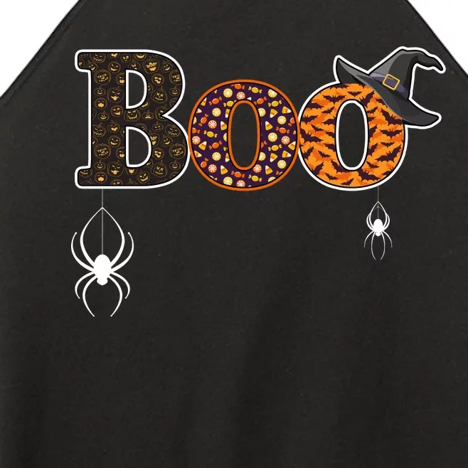 BOO Spiders Witches Logo Women’s Perfect Tri Rocker Tank