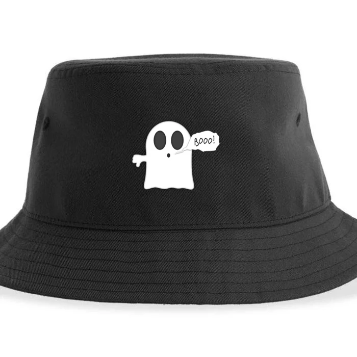 Boo Thumbs Down Ghost Sustainable Bucket Hat