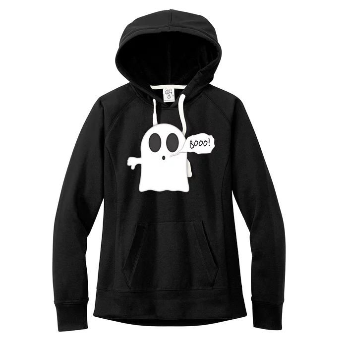 Boo Thumbs Down Ghost Women's Fleece Hoodie