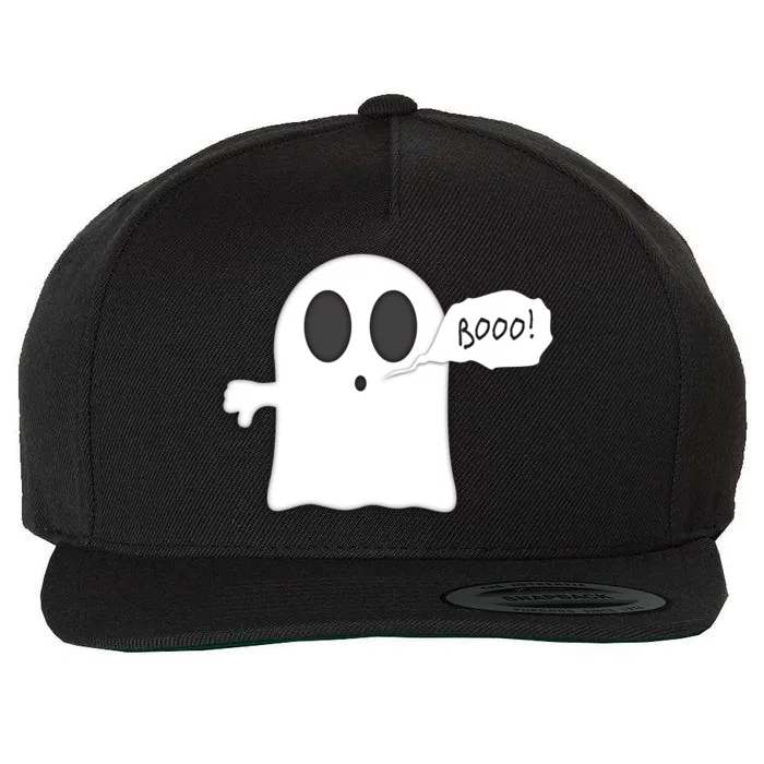 Boo Thumbs Down Ghost Wool Snapback Cap