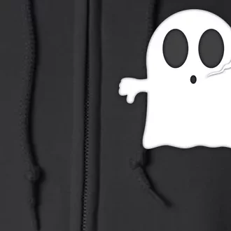 Boo Thumbs Down Ghost Full Zip Hoodie