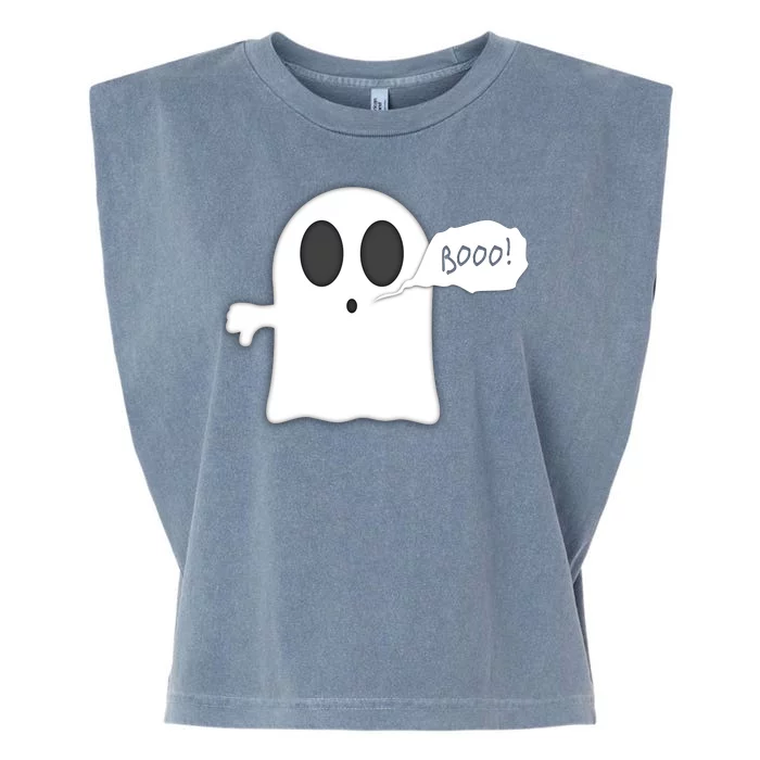 Boo Thumbs Down Ghost Garment-Dyed Women's Muscle Tee