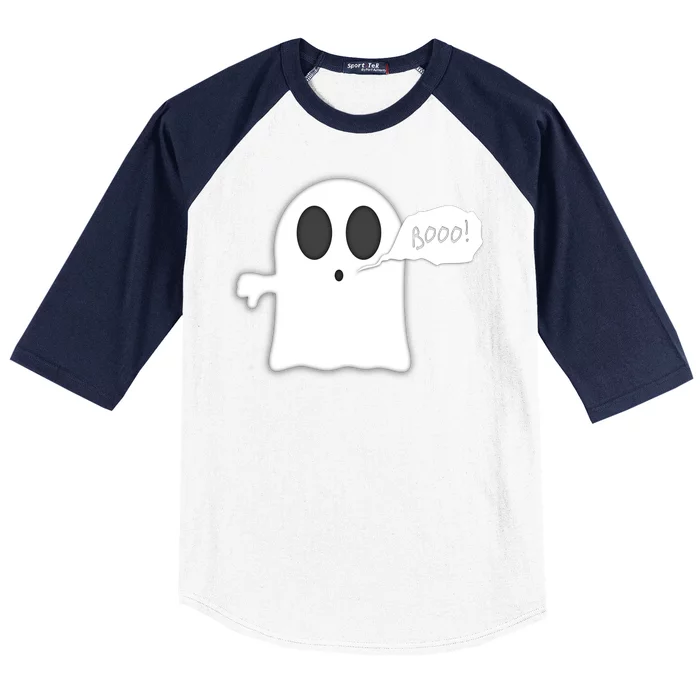 Boo Thumbs Down Ghost Baseball Sleeve Shirt