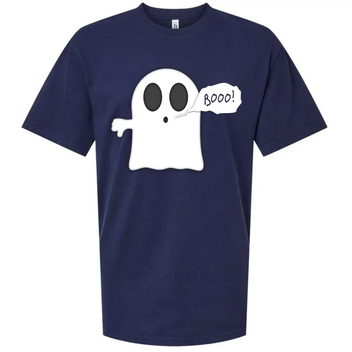 Boo Thumbs Down Ghost Sueded Cloud Jersey T-Shirt