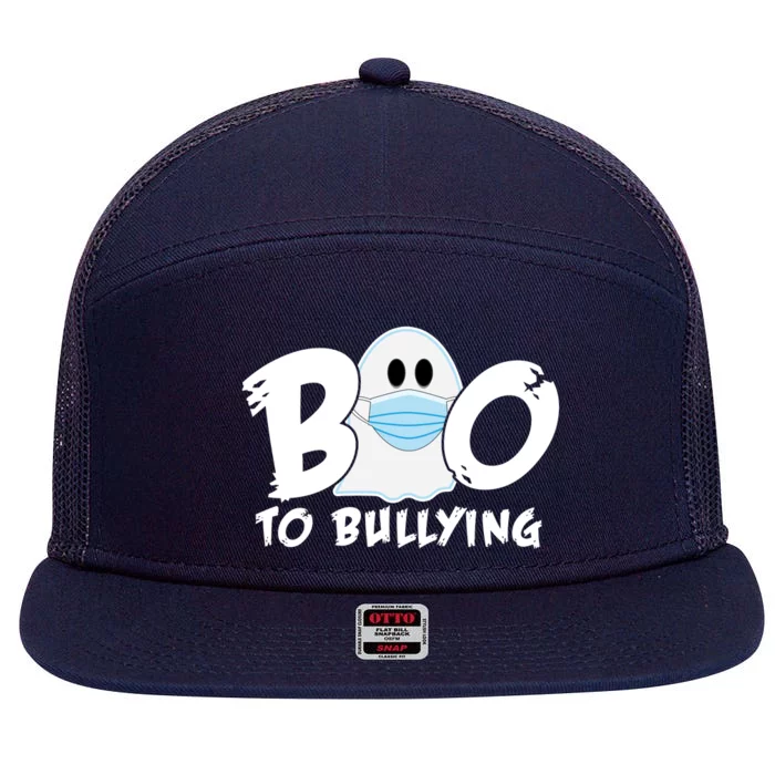 Boo To Bullying Quarantine Ghost 7 Panel Mesh Trucker Snapback Hat