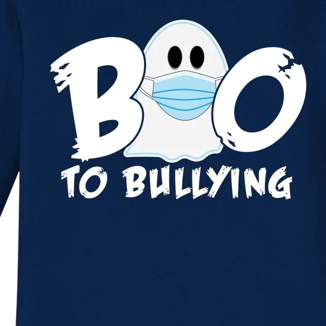 Boo To Bullying Quarantine Ghost Baby Long Sleeve Bodysuit