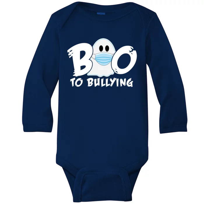 Boo To Bullying Quarantine Ghost Baby Long Sleeve Bodysuit