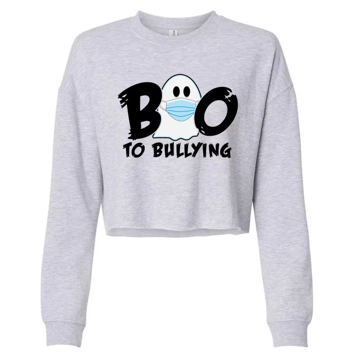 Boo To Bullying Quarantine Ghost Cropped Pullover Crew