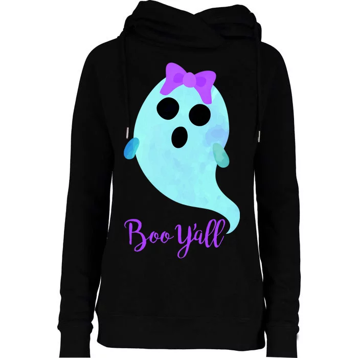 Boo Y'all Womens Funnel Neck Pullover Hood