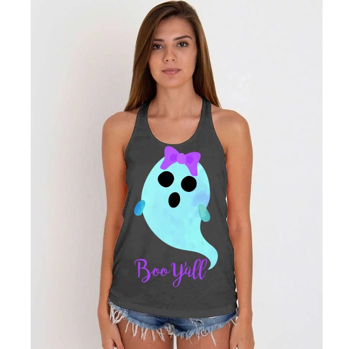 Boo Y'all Women's Knotted Racerback Tank