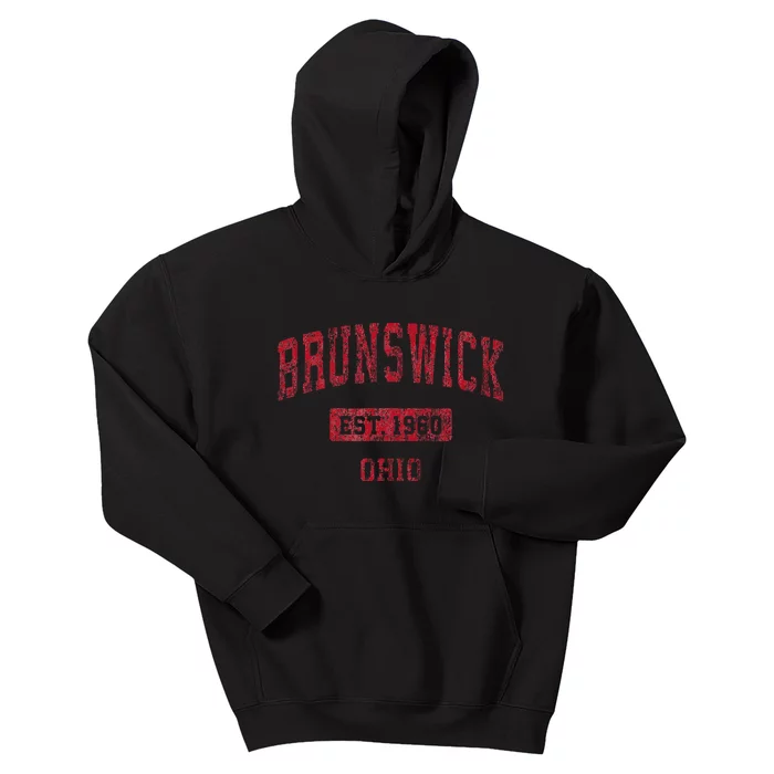 Brunswick Ohio Oh Vintage Sports Kids Hoodie