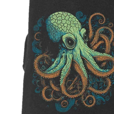 Beautiful Octopus Ocean Animal Lover Artistic Graphic Doggie 3-End Fleece Hoodie