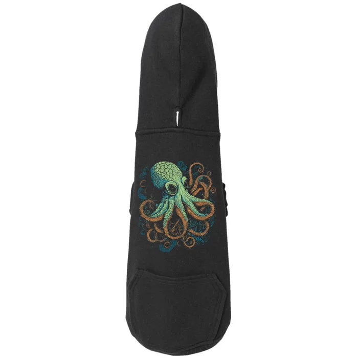 Beautiful Octopus Ocean Animal Lover Artistic Graphic Doggie 3-End Fleece Hoodie