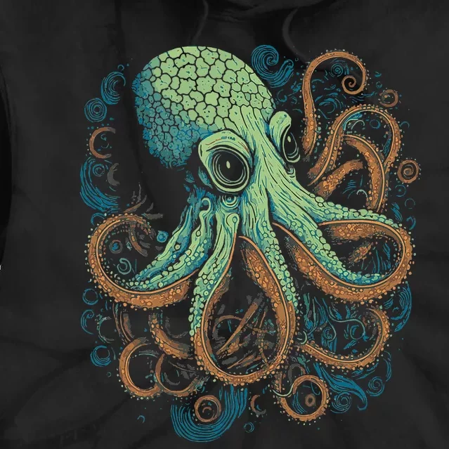 Beautiful Octopus Ocean Animal Lover Artistic Graphic Tie Dye Hoodie