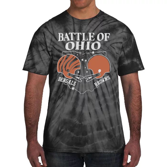 Battle Of Ohio Bengal And Browns Tie-Dye T-Shirt