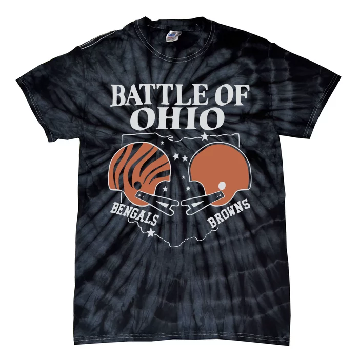 Battle Of Ohio Bengal And Browns Tie-Dye T-Shirt