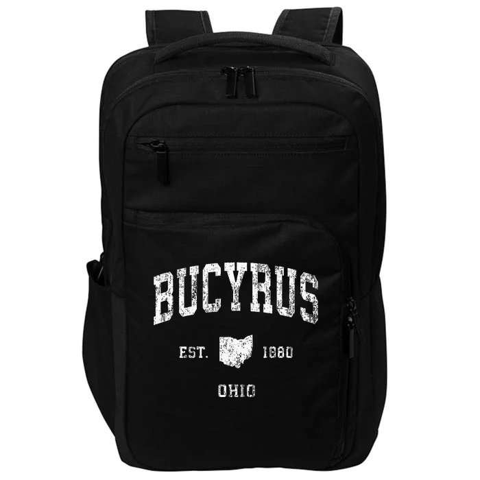 Bucyrus Ohio OH Vintage Athletic Sports Impact Tech Backpack