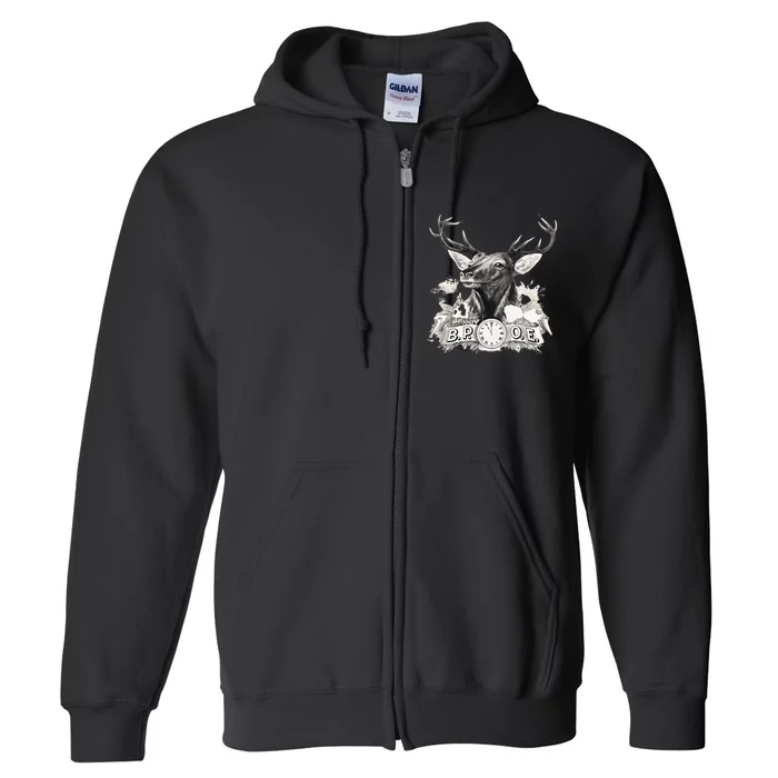 Benevolent Order Of Elks Bpoe Lodge 123 Full Zip Hoodie