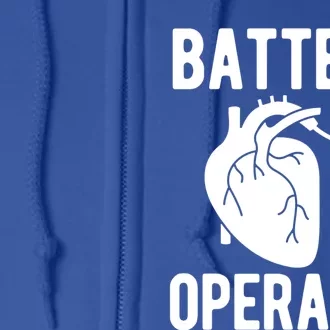 Battery Operated Open Heart Surgery Survivor Cool Gift Full Zip Hoodie