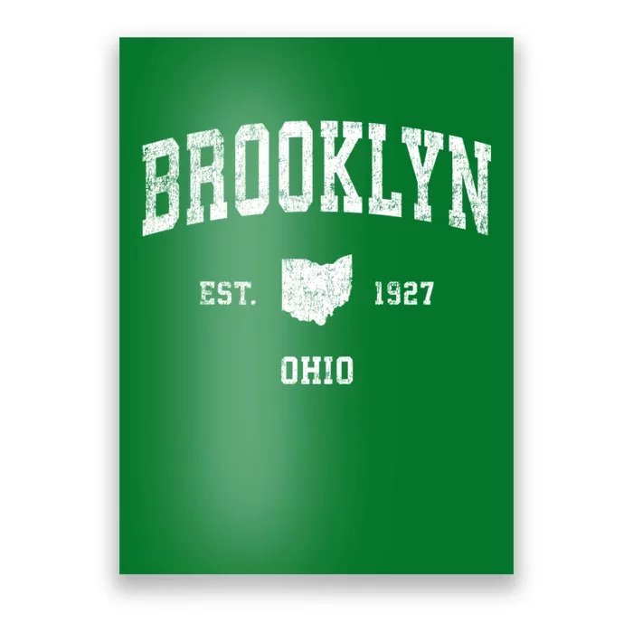 Brooklyn Ohio Oh Vintage Sports Poster