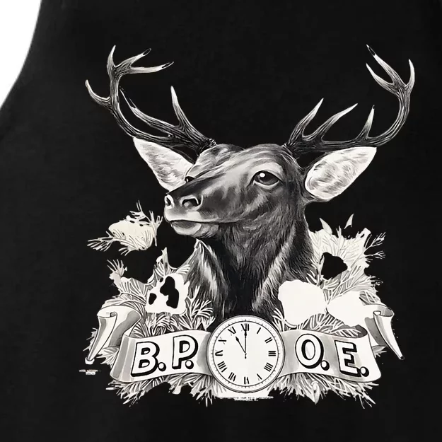 Benevolent Order Of Elks Bpoe Lodge 123 Ladies Tri-Blend Wicking Tank