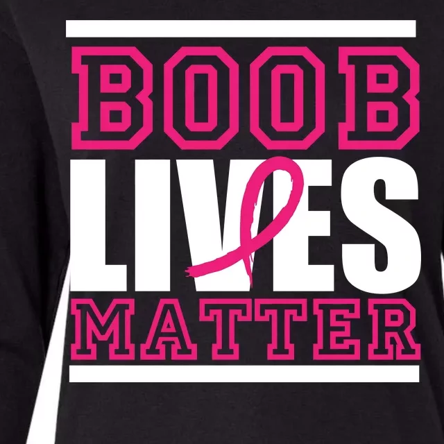 Boob Lives Matter Womens Cotton Relaxed Long Sleeve T-Shirt