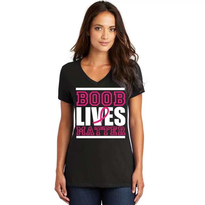 Boob Lives Matter Women's V-Neck T-Shirt