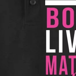 Boob Lives Matter Breast Cancer Awareness Dry Zone Grid Performance Polo