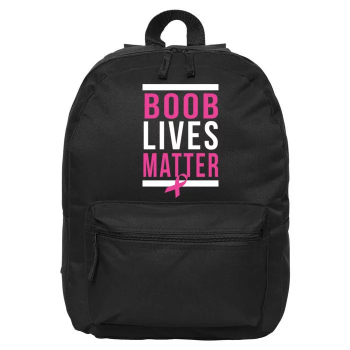 Boob Lives Matter Breast Cancer Awareness 16 in Basic Backpack