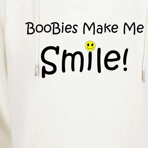 Boobies Make Me Smile Womens Funnel Neck Pullover Hood