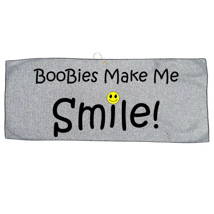 Boobies Make Me Smile Large Microfiber Waffle Golf Towel