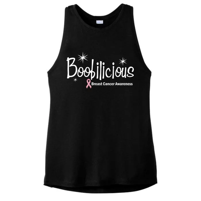 Boobilicious Breast Cancer Awareness Ladies Tri-Blend Wicking Tank