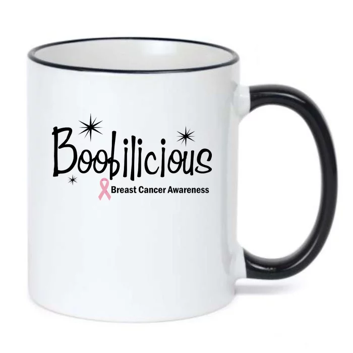 Boobilicious Breast Cancer Awareness Black Color Changing Mug