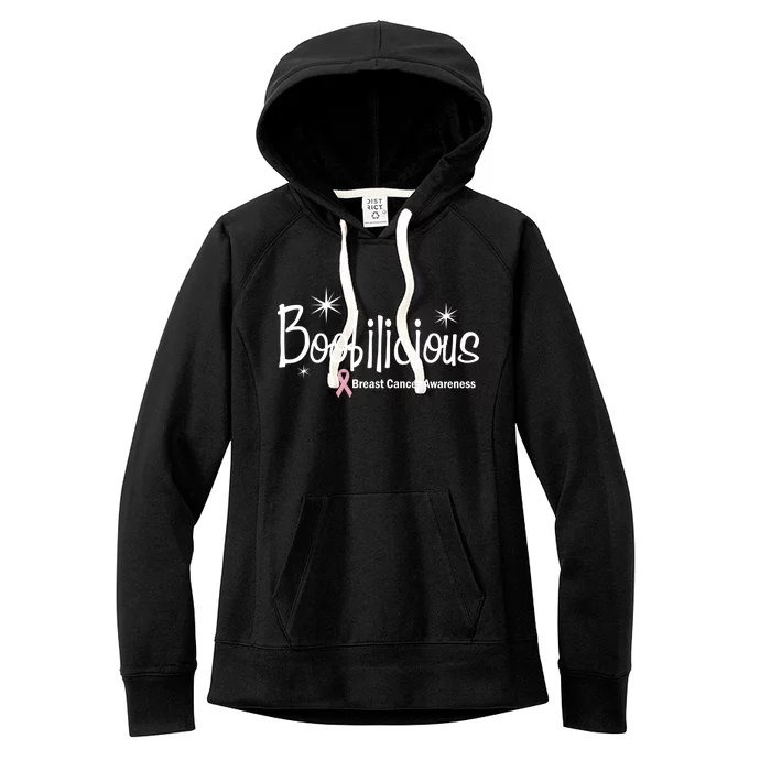 Boobilicious Breast Cancer Awareness Women's Fleece Hoodie