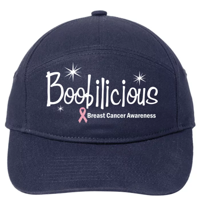 Boobilicious Breast Cancer Awareness 7-Panel Snapback Hat