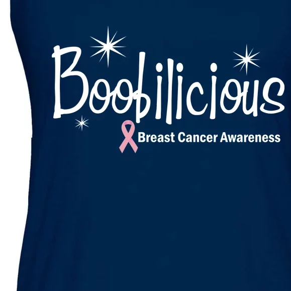 Boobilicious Breast Cancer Awareness Ladies Essential Flowy Tank