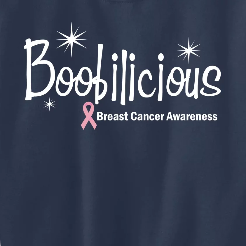 Boobilicious Breast Cancer Awareness Kids Sweatshirt