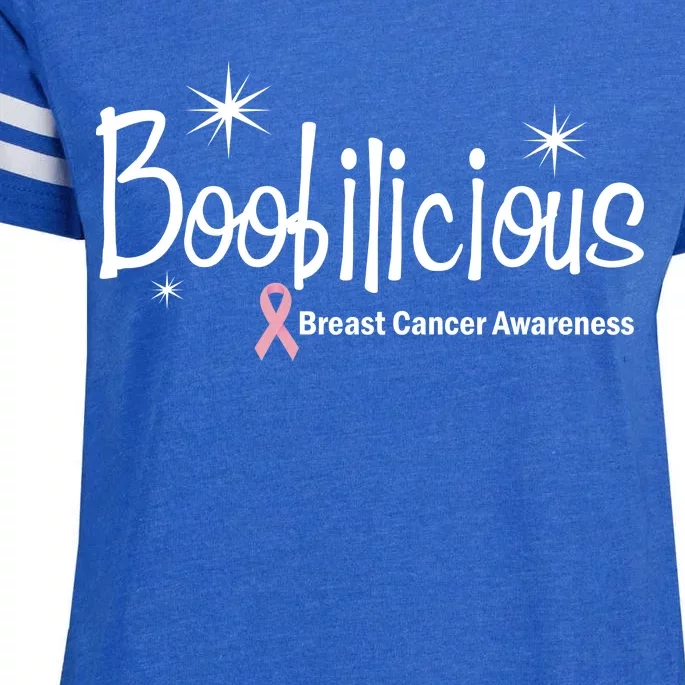 Boobilicious Breast Cancer Awareness Enza Ladies Jersey Football T-Shirt